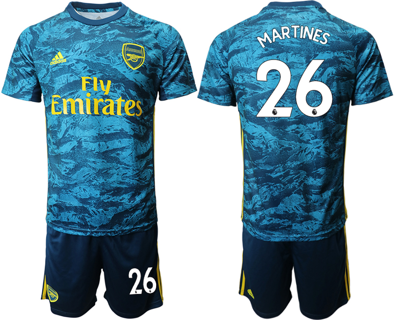 2020-21 Arsenal 26 MARTINES Blue Goalkeeper Soccer Jersey