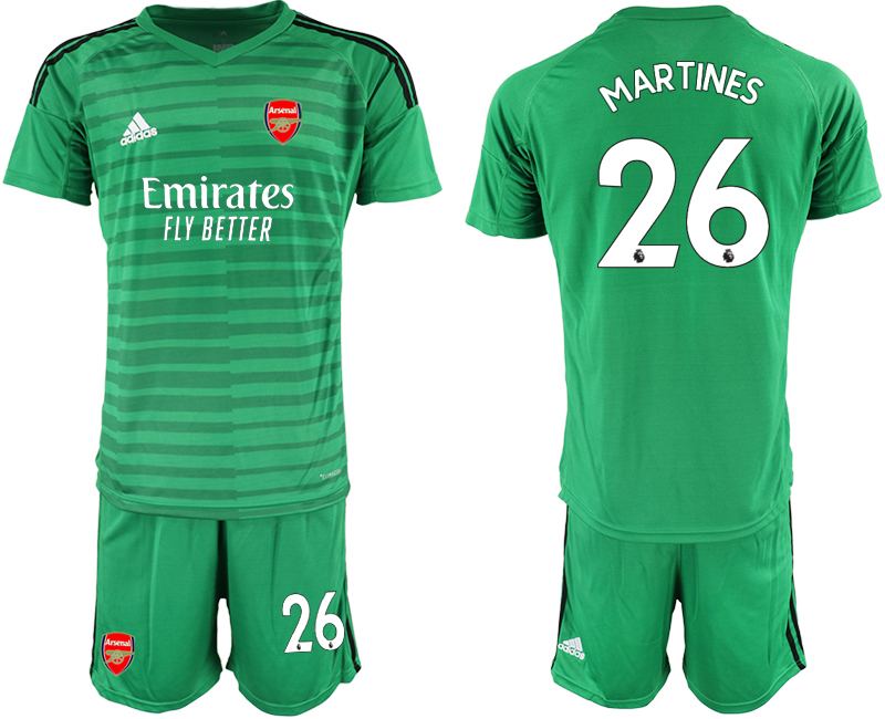 2020-21 Arsenal 26 MARTINES Green Goalkeeper Soccer Jersey - Click Image to Close