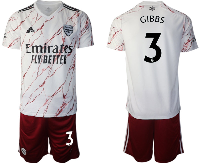 2020-21 Arsenal 3 GIBBS Away Soccer Jersey