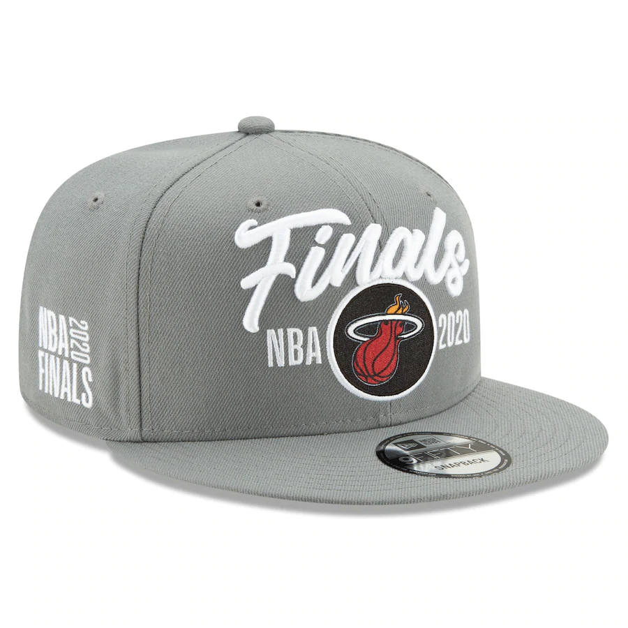 Heat Team Logo 2020 NBA Finals Gray Adjustable Hat SG