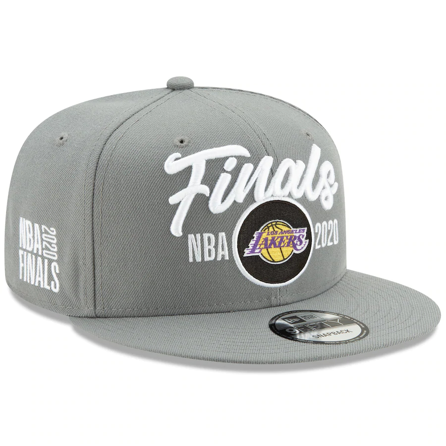 Lakers Team Logo 2020 NBA Finals Gray Adjustable Hat SG - Click Image to Close