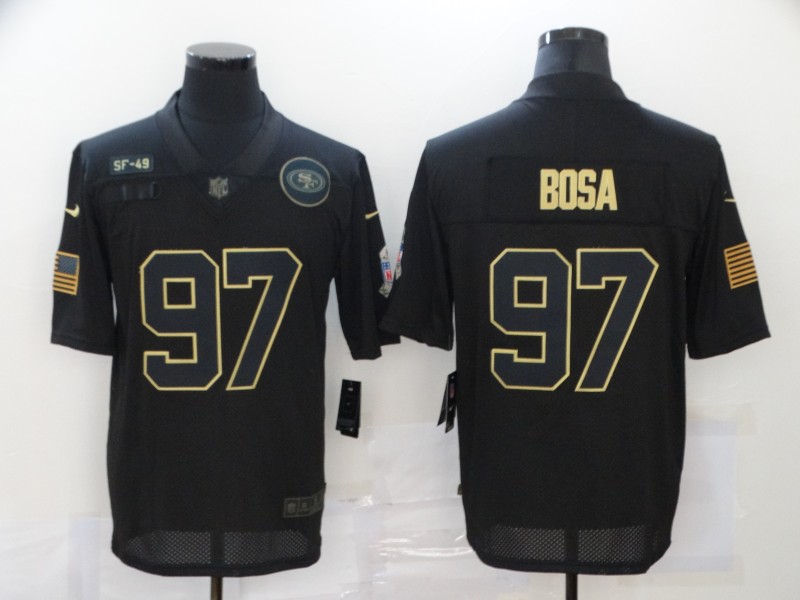 Nike 49ers 97 Nick Bosa Black 2020 Salute To Service Limited Jersey