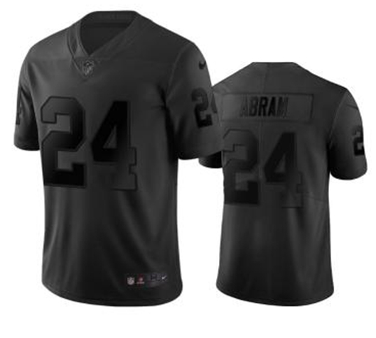 Nike Raiders 24 Johnathan Abram All Black Vapor Untouchable Limited Jersey
