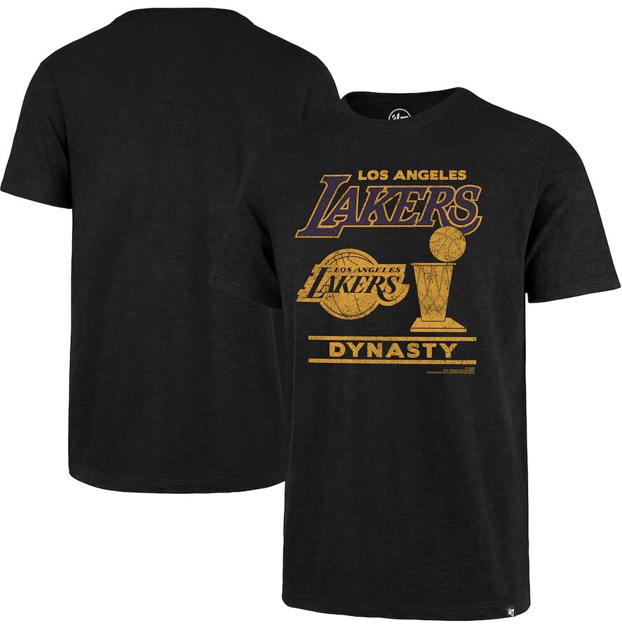 Men's Los Angeles Lakers '47 Black 2020 NBA Finals Champions Scrum Dynasty T-Shirt