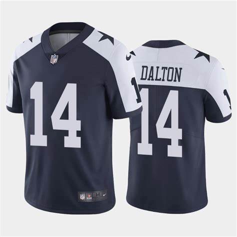 Nike Cowboys 14 Andy Dalton Navy Throwback Vapor Untouchable Limited Jersey