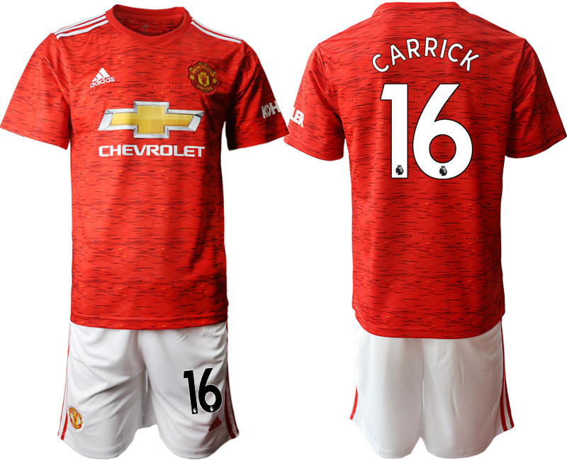 2020-21 Manchester United 16 CARRICK Home Soccer Jersey
