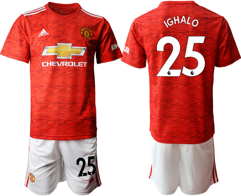 2020-21 Manchester United 25 IGHALO Home Soccer Jersey
