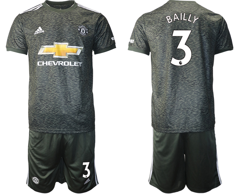 2020-21 Manchester United 3 BAILLY Away Soccer Jersey
