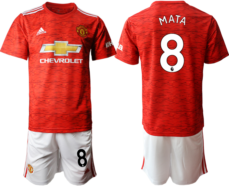 2020-21 Manchester United 8 MATA Home Soccer Jersey