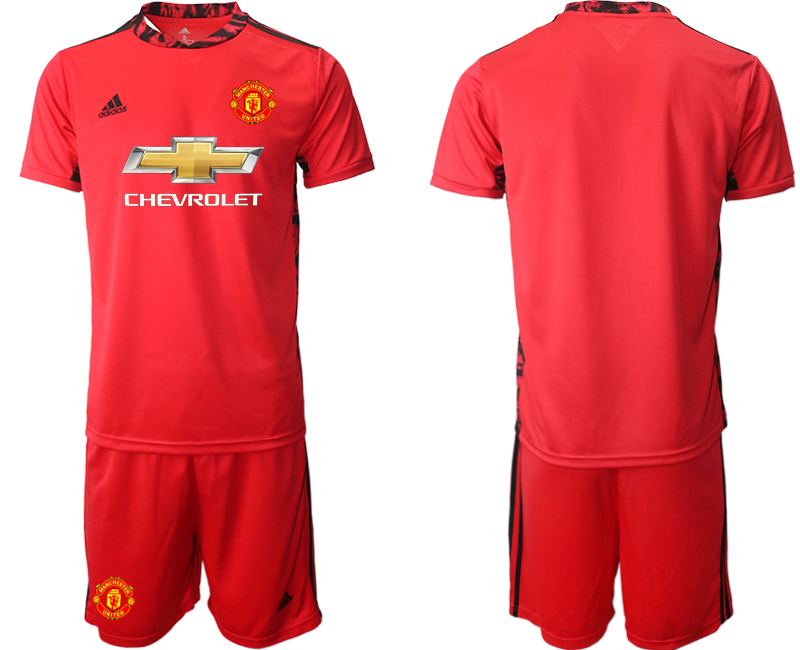 2020-21 Manchester United Red Goalkeeper Soccer Jersey