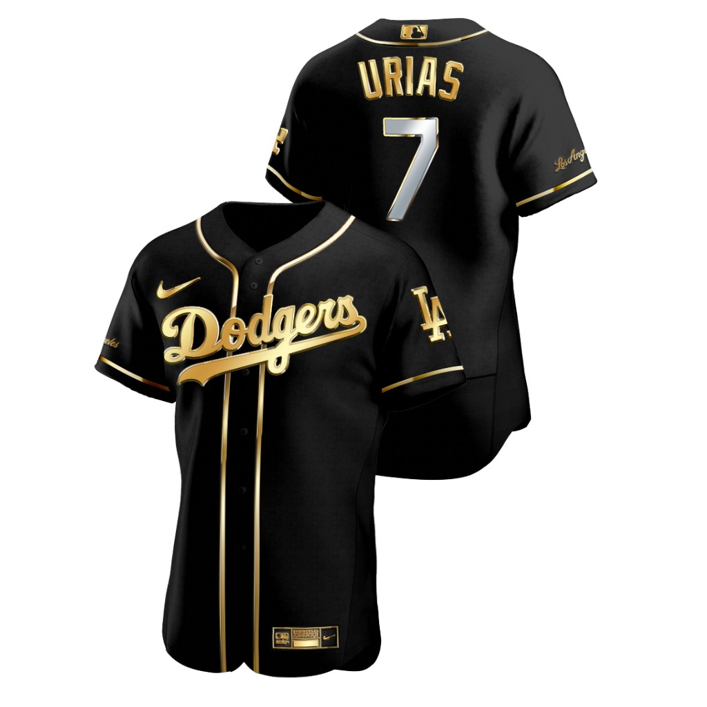 Dodgers 7 Julio Urias Black Gold 2020 Nike Flexbase Jersey - Click Image to Close