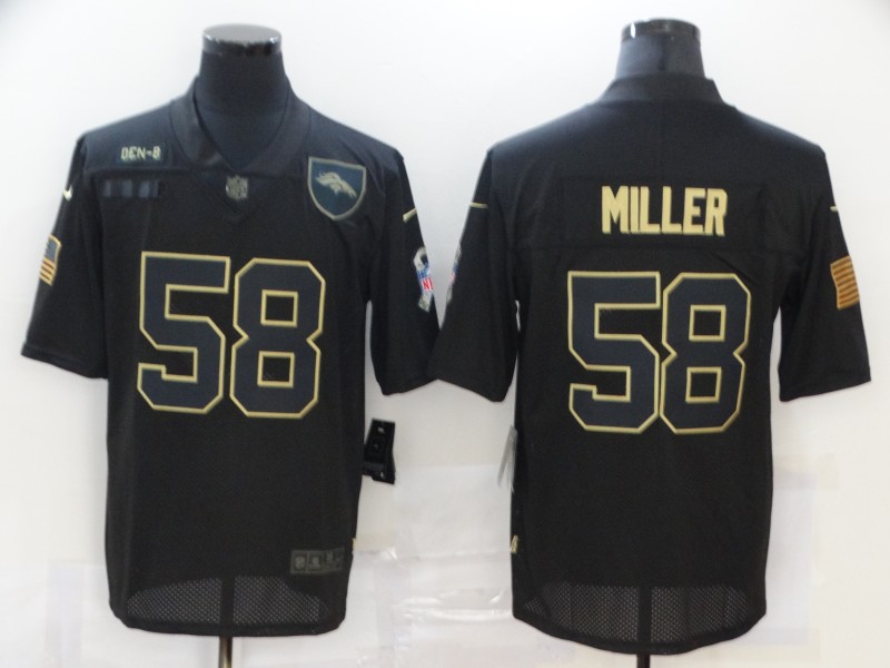 Nike Broncos 58 Von Miller Black 2020 Salute To Service Limited Jersey - Click Image to Close