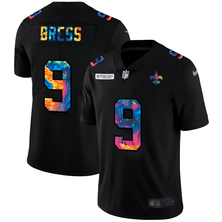 Nike Saints 9 Drew Brees Black Vapor Untouchable Fashion Limited Jersey