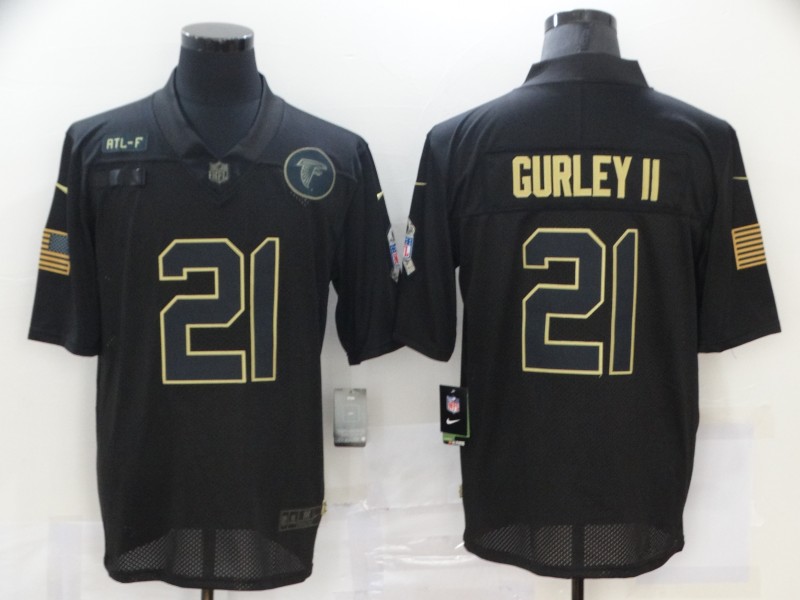 Nike Falcons 21 Todd Gurley II Black 2020 Salute To Service Limited Jersey - Click Image to Close