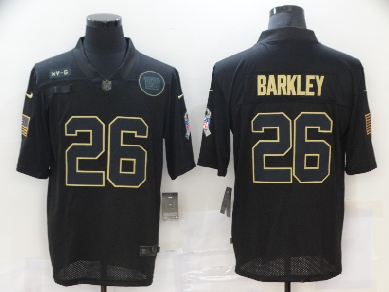 Nike Giants 26 Saquon Barkley Black 2020 Salute To Service Limited Jersey - Click Image to Close