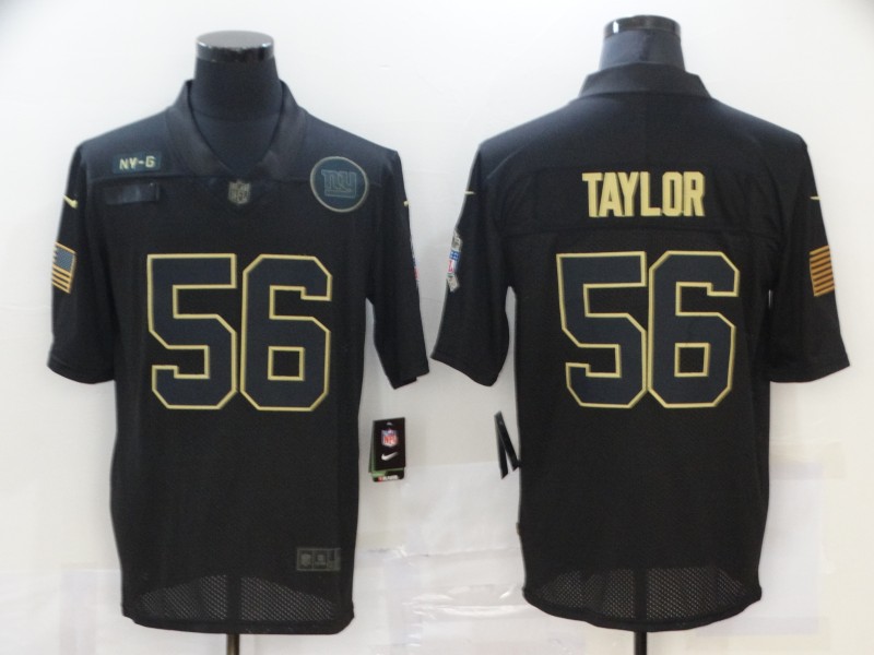 Nike Giants 56 Lawrence Taylor Black 2020 Salute To Service Limited Jersey - Click Image to Close