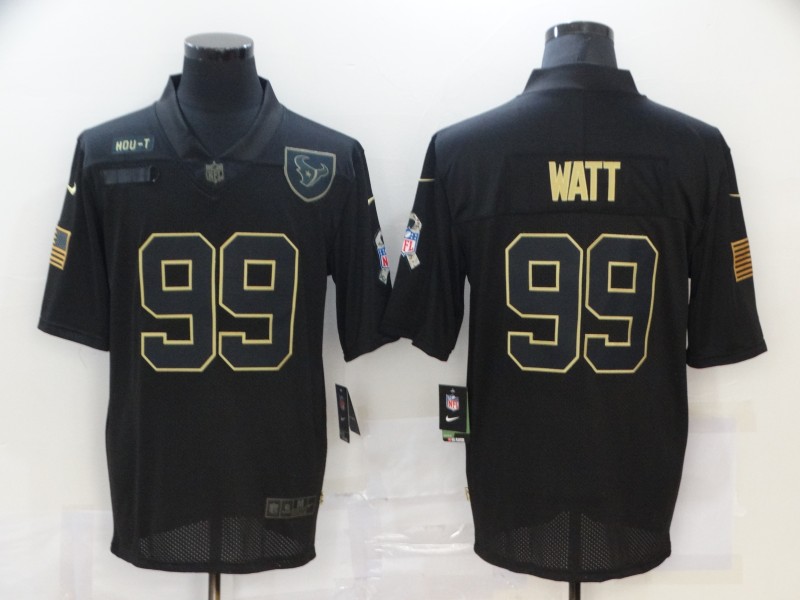Nike Texans 99 J.J. Watt Black 2020 Salute To Service Limited Jersey - Click Image to Close