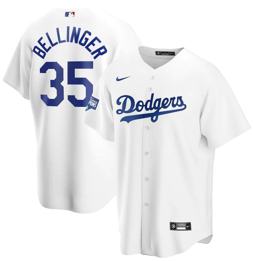 Dodgers 35 Cody Bellinger White Nike 2020 World Series Champions Cool Base Jersey