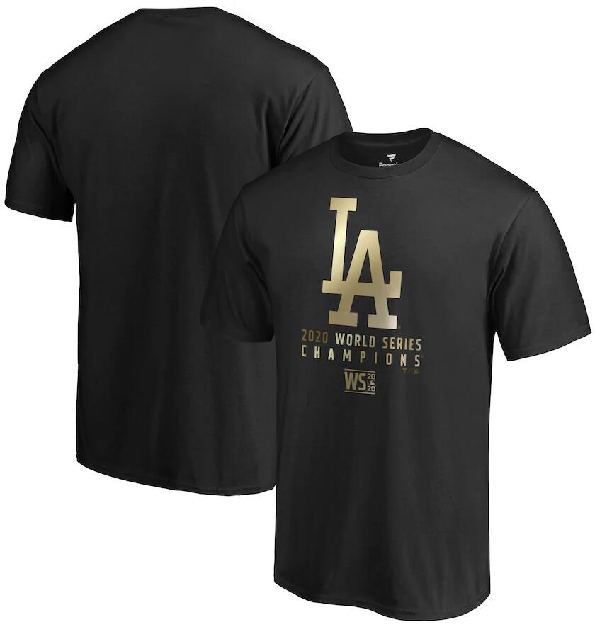 Men's Los Angeles Dodgers Fanatics Branded Black 2020 World Series Champions Parade T-Shirt