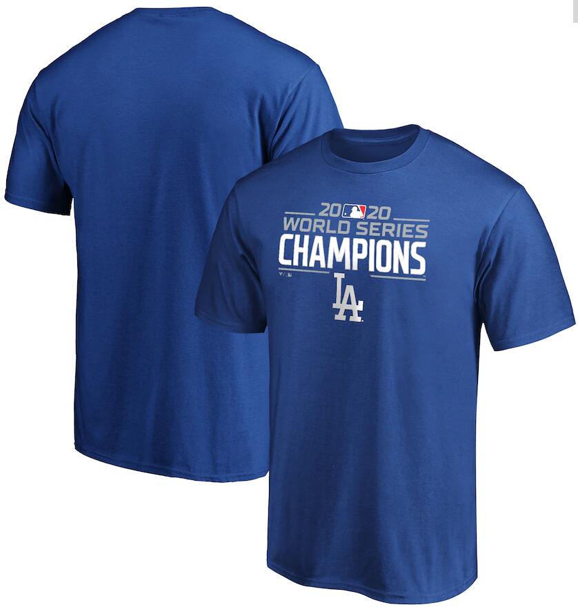 Men's Los Angeles Dodgers Fanatics Branded Royal 2020 World Series Champions Logo T-Shirt