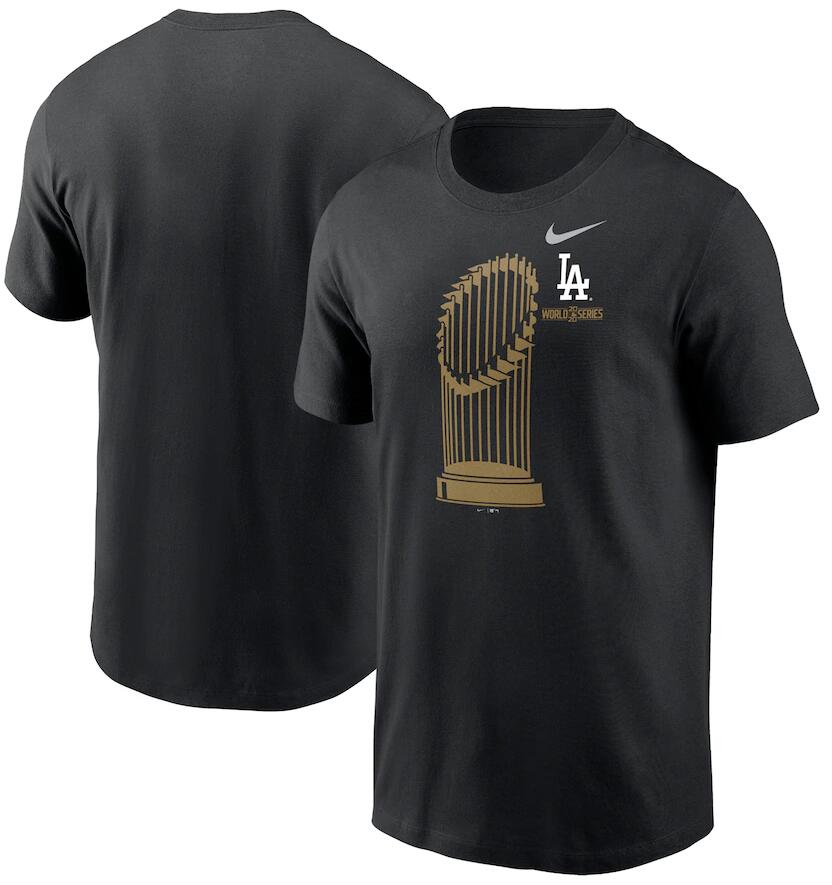 Men's Los Angeles Dodgers Nike Black 2020 World Series Champions Trophy T-Shirt