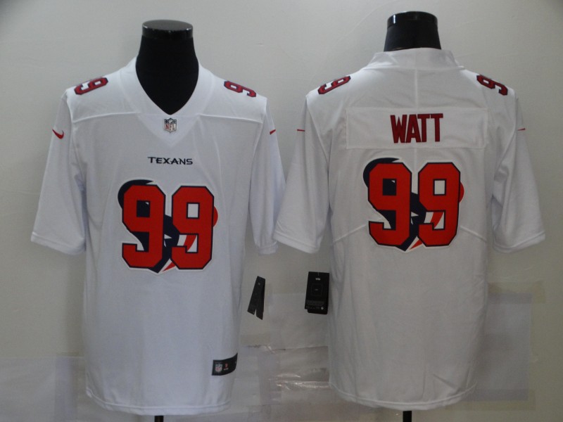Nike Texans 99 J.J. Watt White Shadow Logo Limited Jersey - Click Image to Close
