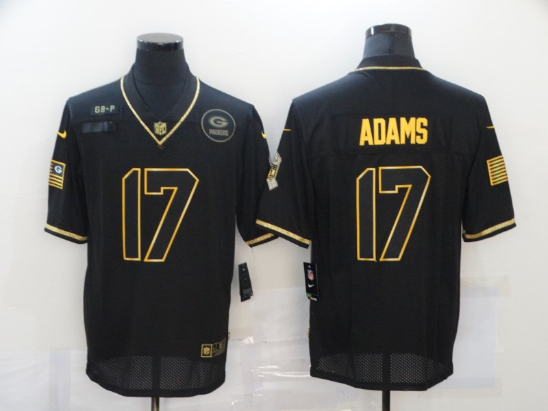 Nike Packers 17 Davante Adams Black Gold 2020 Salute To Service Limited Jersey - Click Image to Close