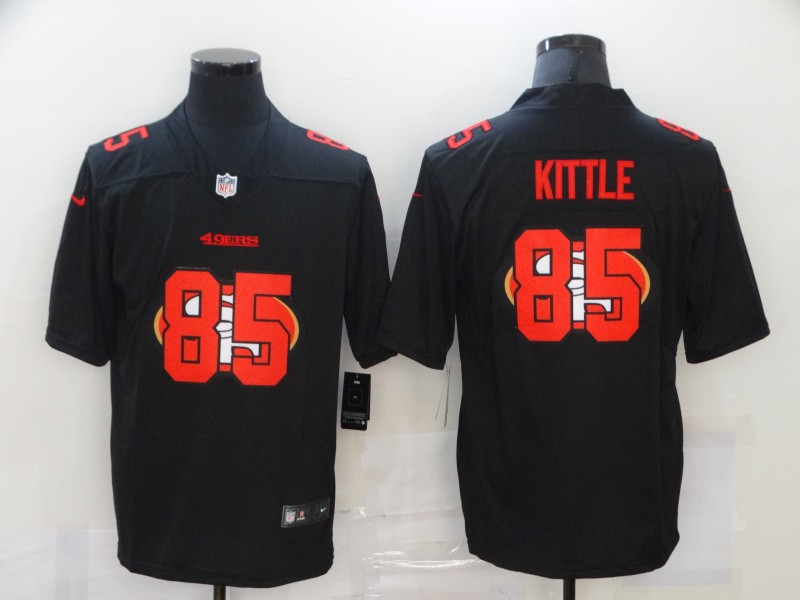 Nike 49ers 85 George Kittle Black Shadow Logo Limited Jersey