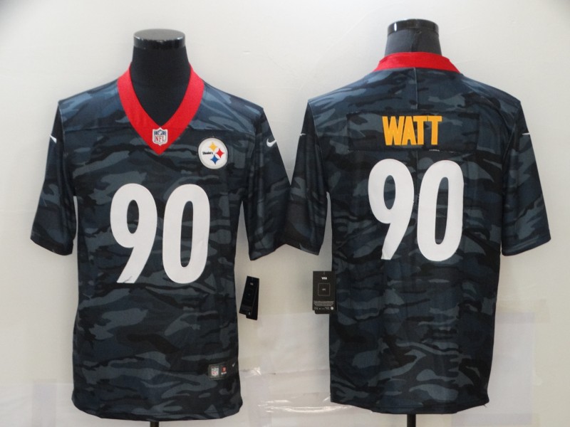 Nike Steelers 90 T.J. Watt Black Camo Limited Jersey
