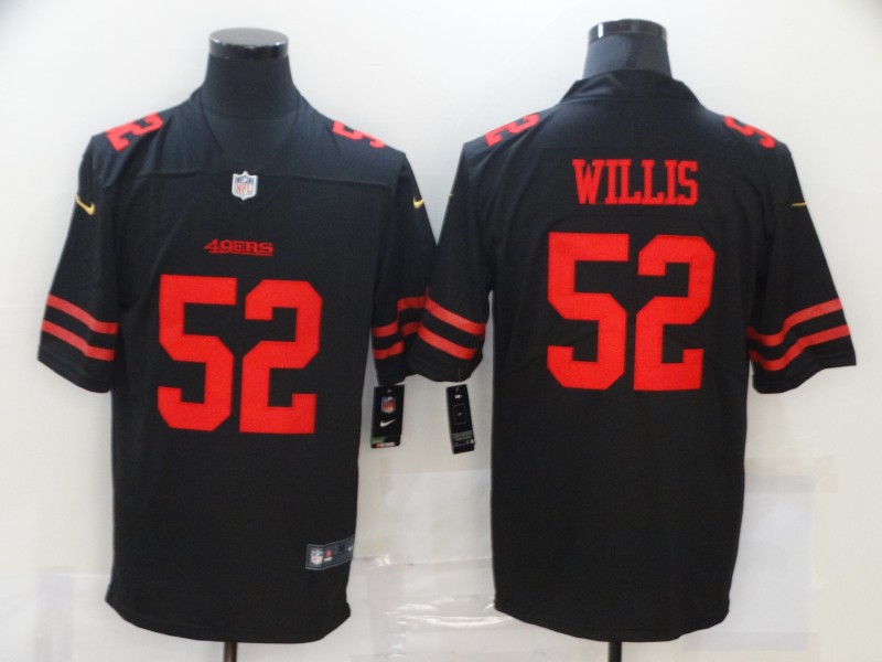Nike 49ers 52 Patrick Willis Black Vapor Untouchable Limited Jersey