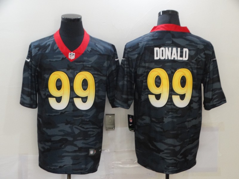 Nike Rams 99 Aaron Donald Black Camo Limited Jersey - Click Image to Close