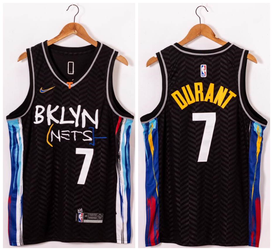 Nets 7 Kevin Durant Black 2021 Nike Swingman Jersey