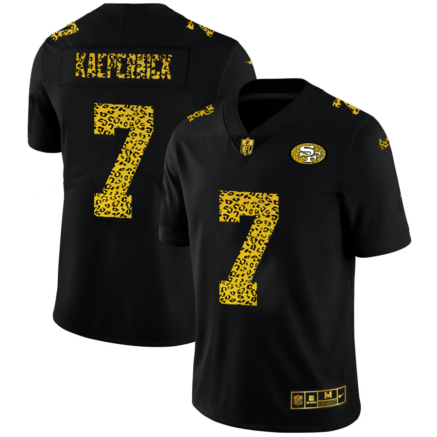 Nike 49ers 7 Colin Kaepernick Black Leopard Vapor Untouchable Limited Jersey