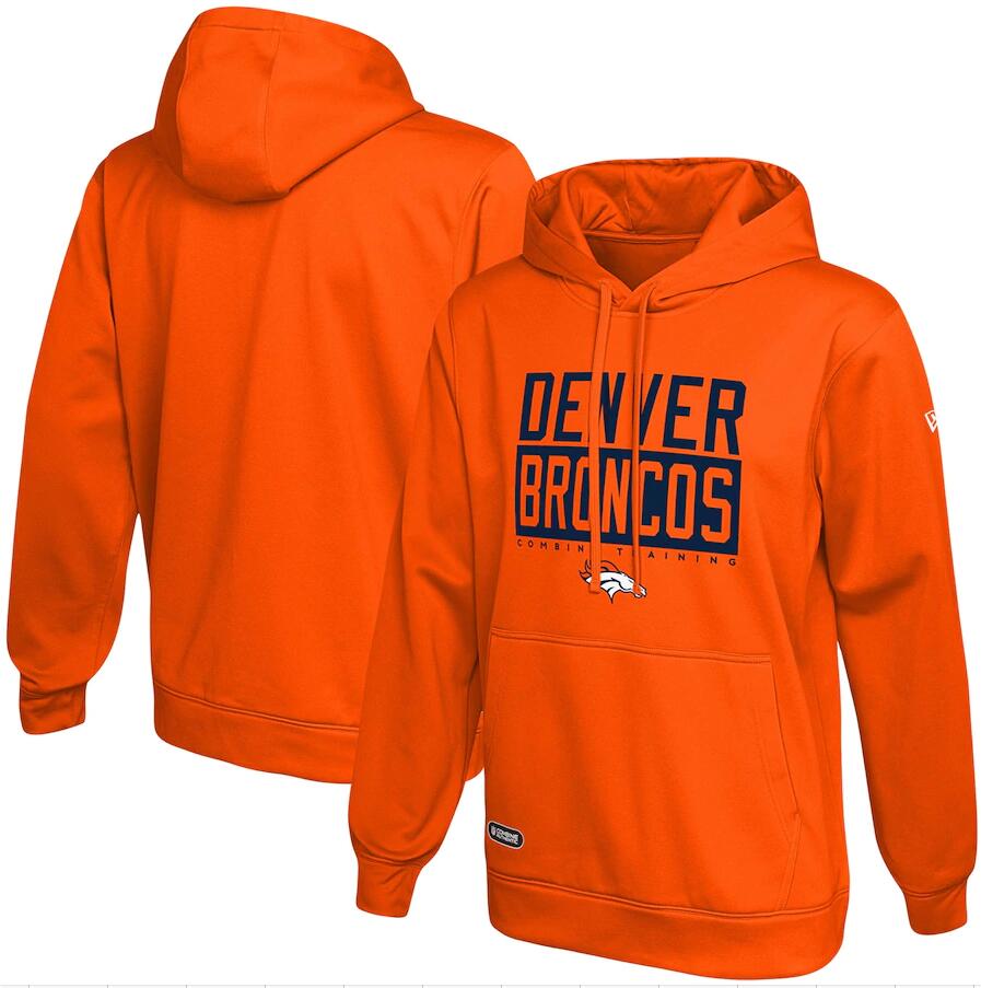 Men's Denver Broncos New Era Orange School of Hard Knocks Pullover Hoodie