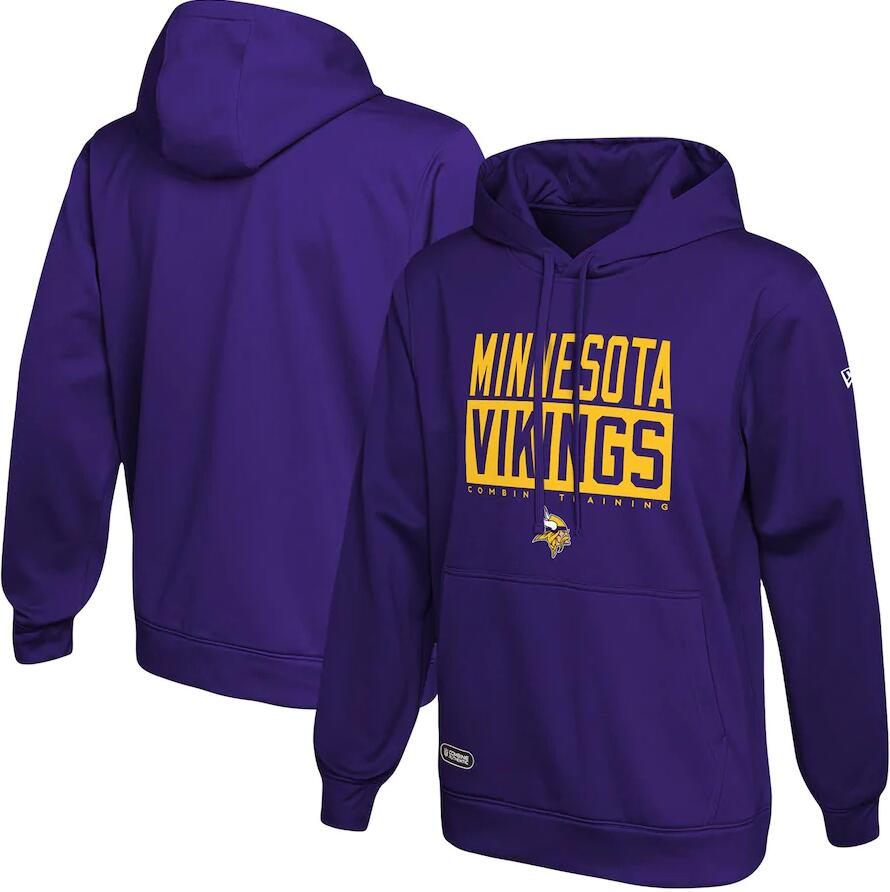 Men's Minnesota Vikings New Era Purple School of Hard Knocks Pullover Hoodie