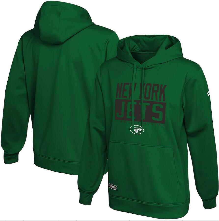 Men's New York Jets New Era Green School of Hard Knocks Pullover Hoodie