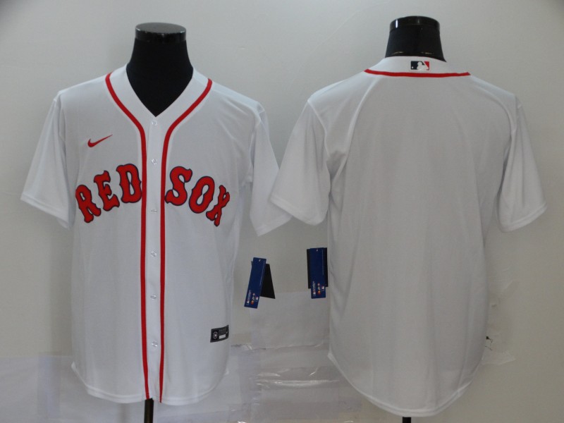 Red Sox Blank White 2020 Nike Cool Base Jersey - Click Image to Close