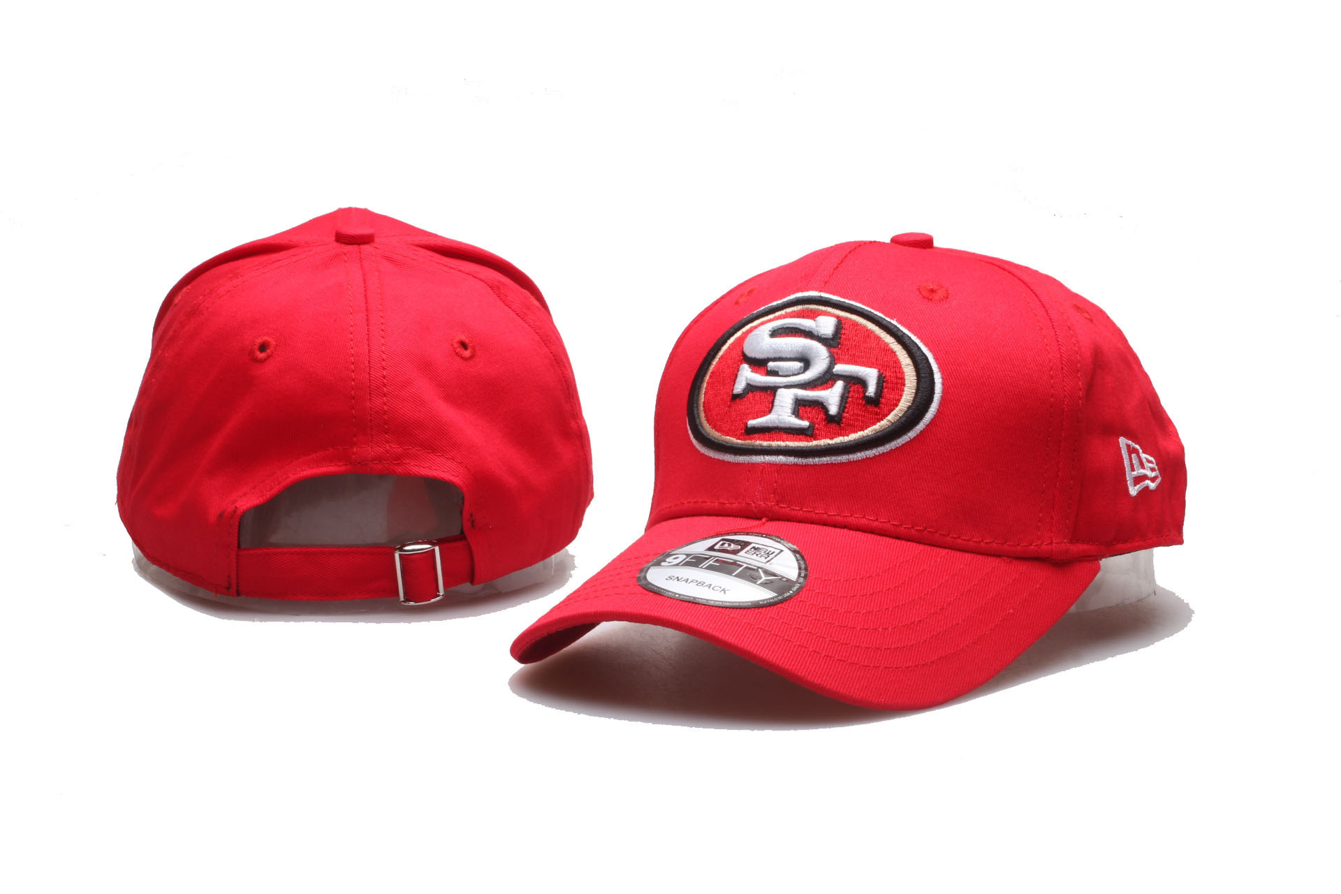 49ers Team Logo Red Peaked Adjustable Hat YP