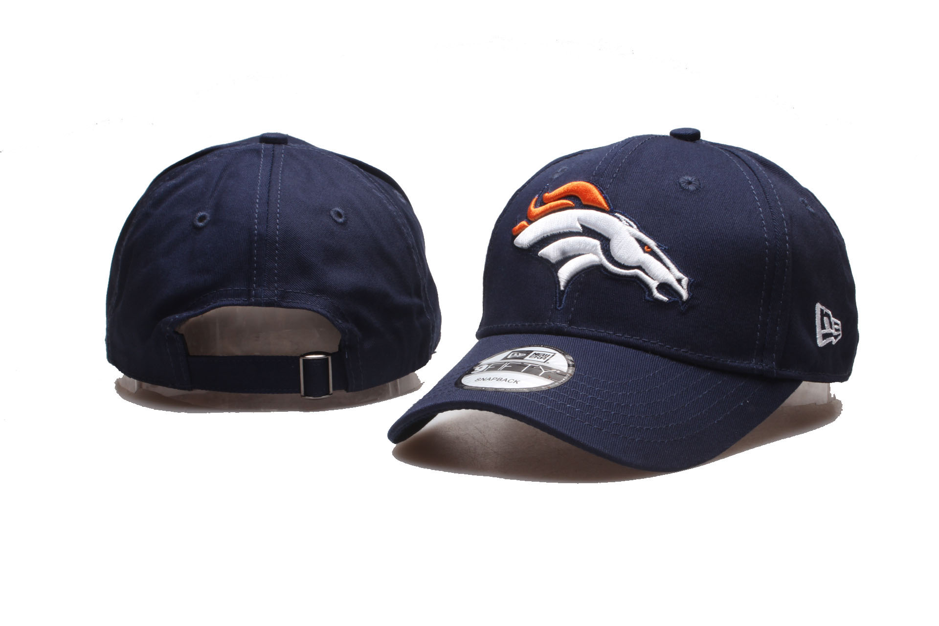 Broncos Team Logo Navy Peaked Adjustable Hat YP