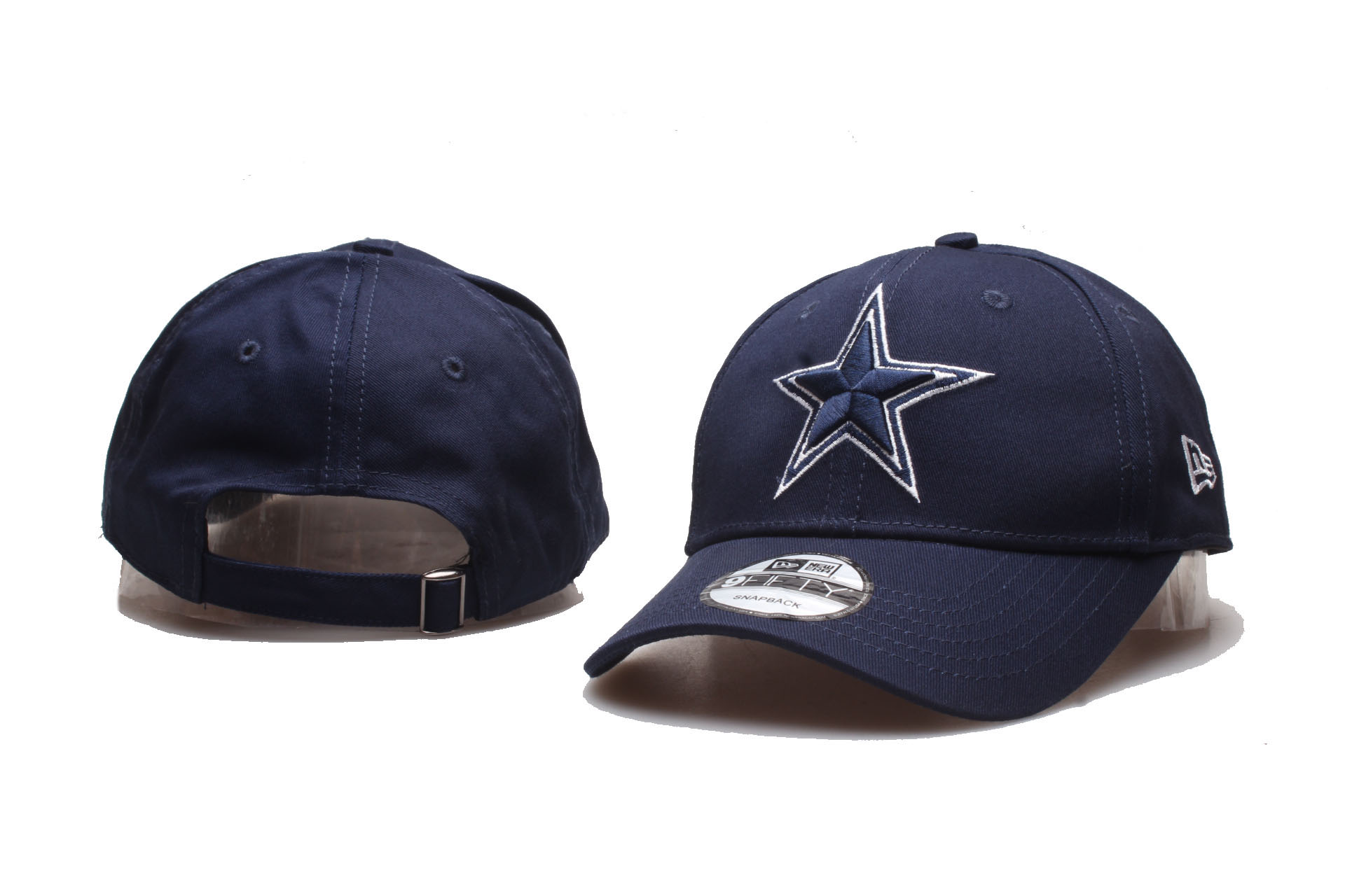 Cowboys Team Logo Navy Peaked Adjustable Hat YP