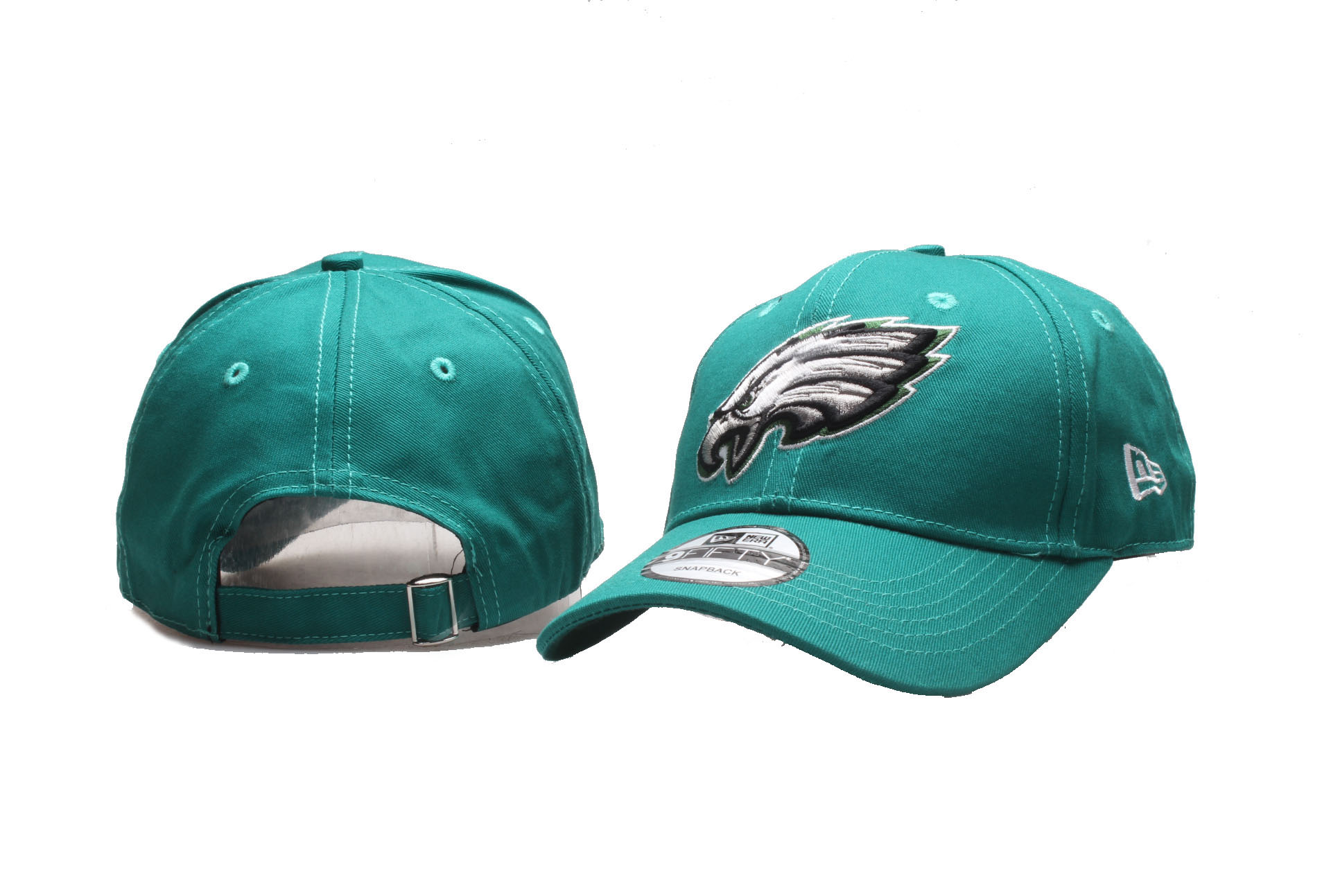 Eagles Team Logo Green Peaked Adjustable Hat YP - Click Image to Close