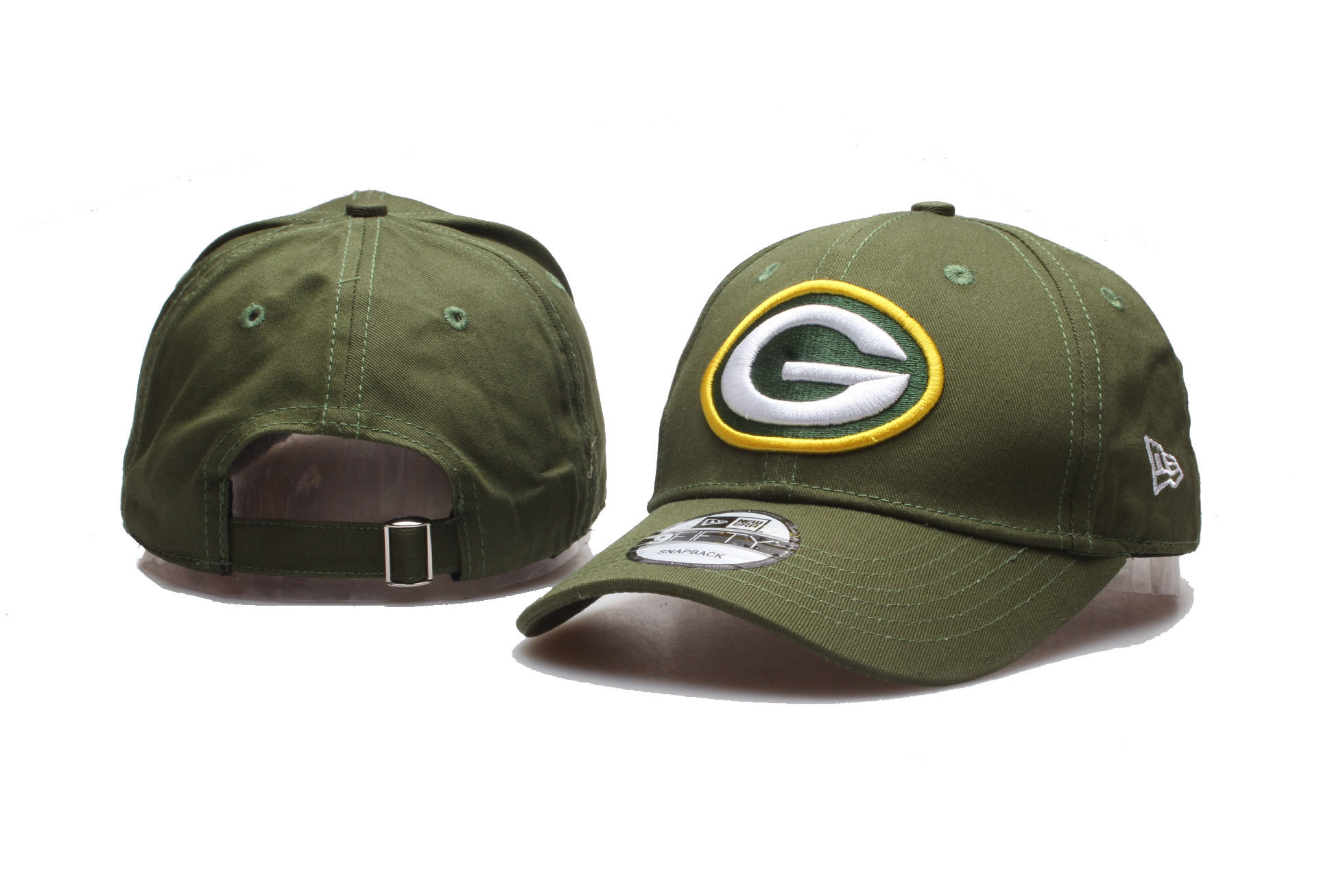 Packers Team Logo Olive Peaked Adjustable Hat YP