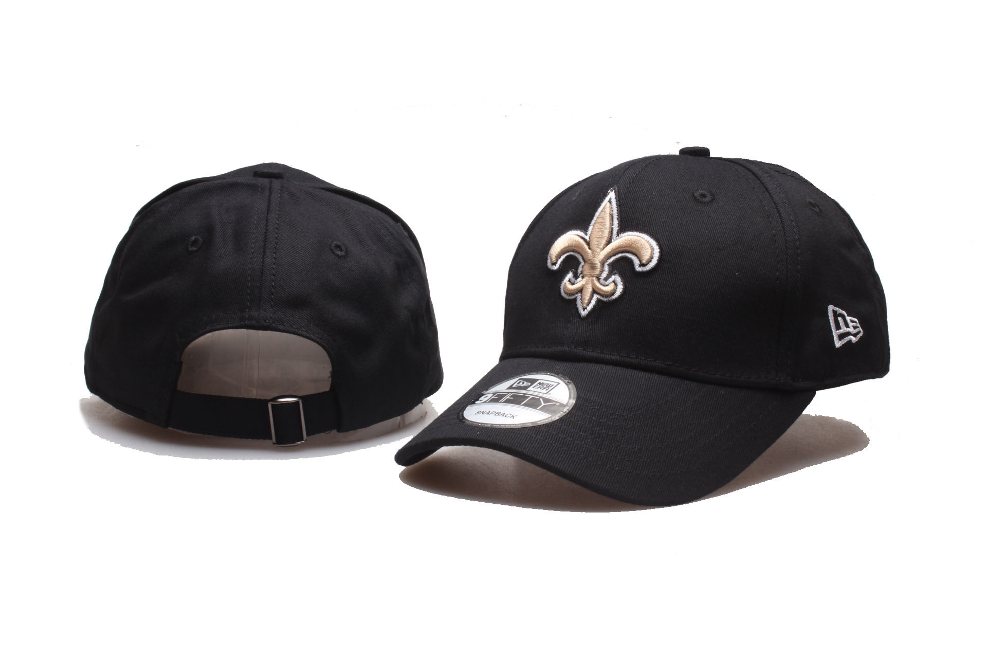 Saints Team Logo Black Peaked Adjustable Hat YP