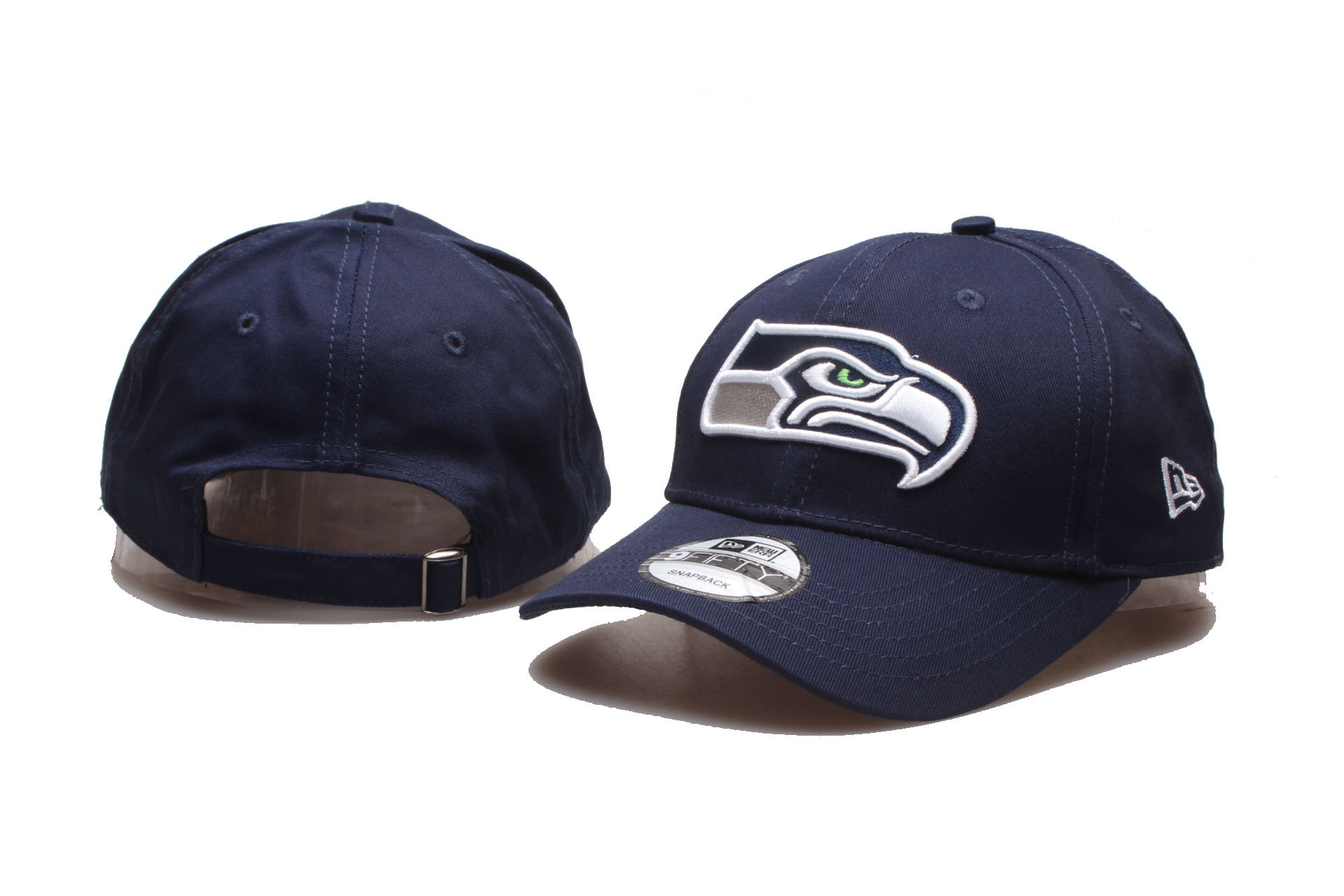 Seahawks Team Logo Navy Peaked Adjustable Hat YP