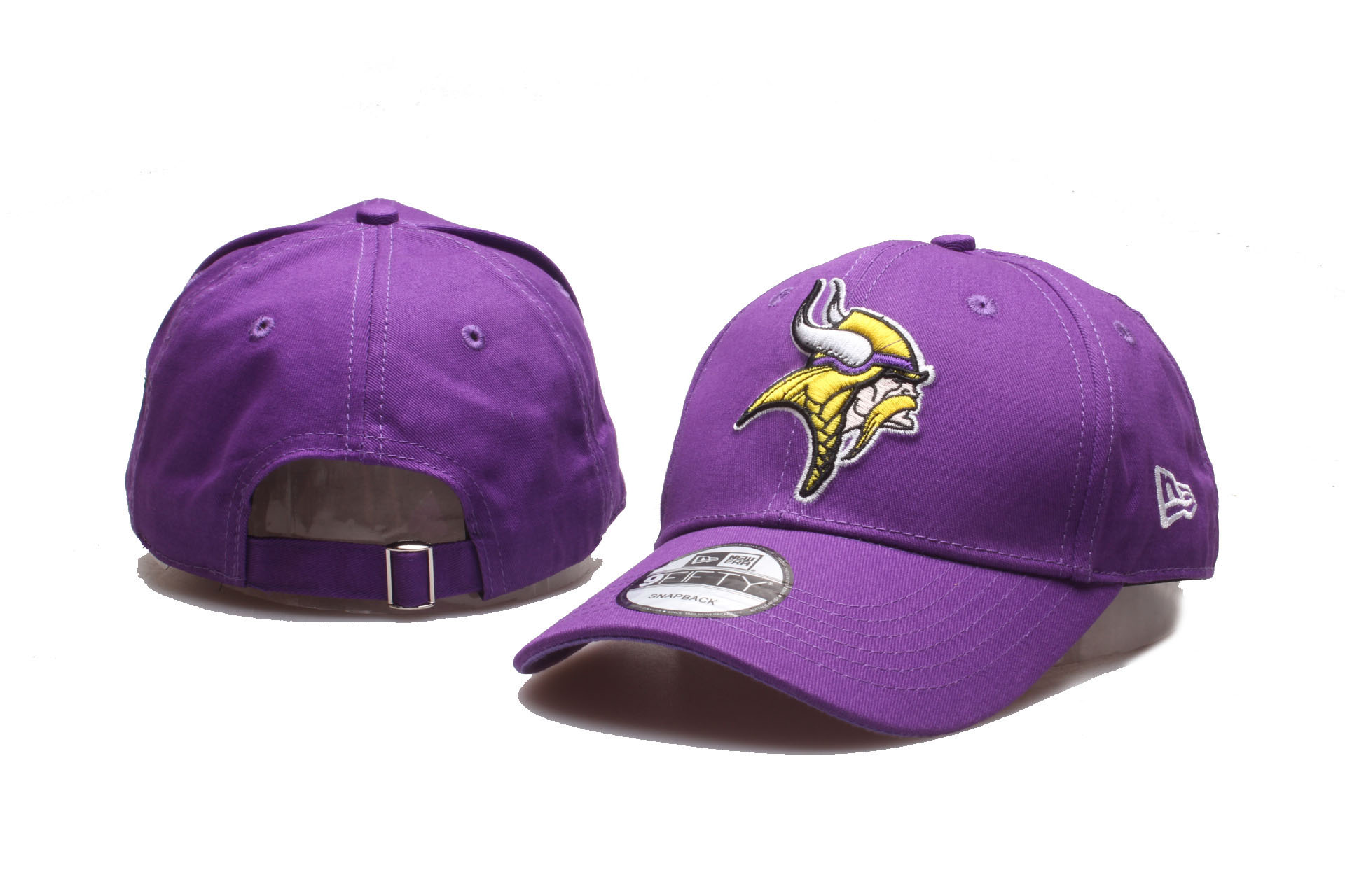 Vikings Team Logo Purple Peaked Adjustable Hat YP