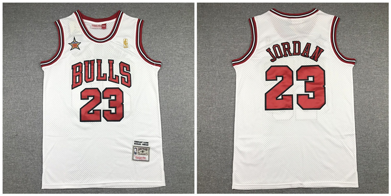 Bulls 23 Michael Jordan White 1998 All-Star Hardwood Classics Jersey