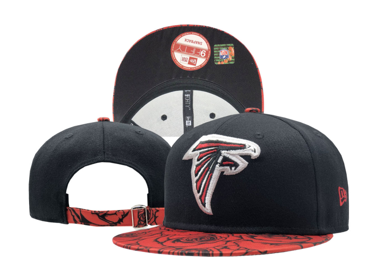 Falcons Team Logo Black Adjustable Hat SF - Click Image to Close