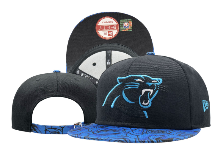 Panthers Team Logo Black Adjustable Hat SF - Click Image to Close
