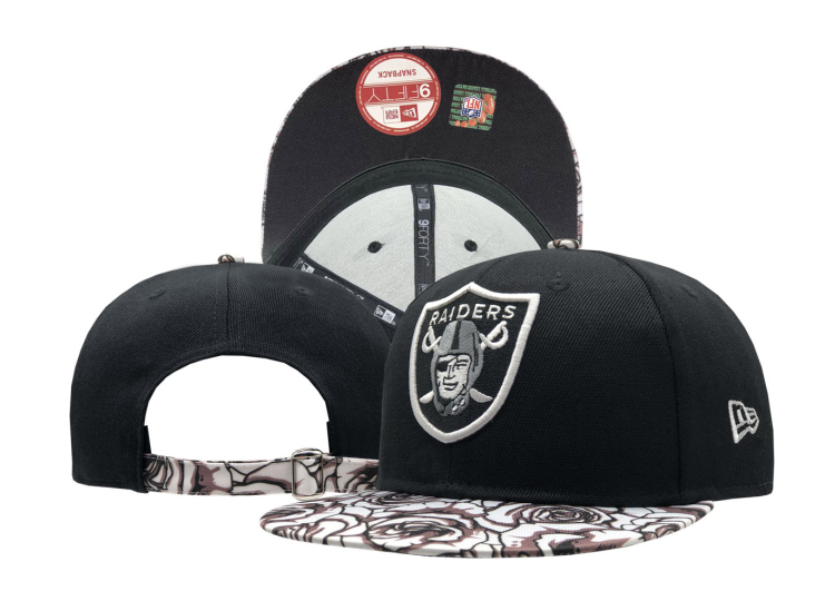 Raiders Team Logo Black Adjustable Hat SF
