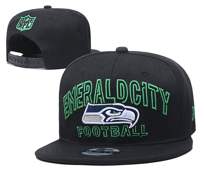 Seahawks Team Logo Black Adjustable Hat YD